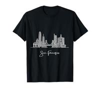 San Francisco California Skyline Viajes Souvenirs Paisaje urbano Camiseta