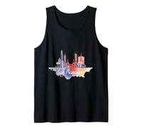 San Francisco California Skyline Viajes Souvenirs Paisaje urbano Camiseta sin Mangas