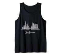 San Francisco California Skyline Viajes Souvenirs Paisaje urbano Camiseta sin Mangas