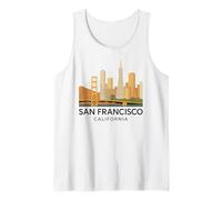 San Francisco California Vintage Bay Área Oakland SFO 510 Camiseta sin Mangas