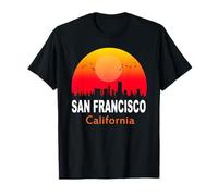 San Francisco California Vintage Sunset City State USA Camiseta
