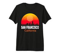 San Francisco California Vintage Sunset City State USA Camiseta Premium