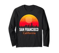 San Francisco California Vintage Sunset City State USA Manga Larga