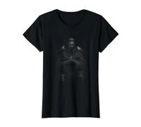 San Francisco de asís con Animales Cristiano Camiseta gráfica económica, Mujer, Negro, S
