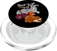 San Francisco de Asís Patrón de Animales Lobo Amante de Animales PopSockets PopGrip para MagSafe