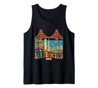 San Francisco, Estados Unidos, Recuerdo, Ciudad, Monumento, Regalo turístico Camiseta sin Mangas