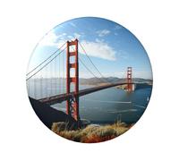 San Francisco Golden Gate Bridge Button Pins 1 Pc, 2.4 Inch Round Button Insignia Metal Imagen Personalizada Foto Pin Botones Kit Para Suministros Artesanales Navidad DIY Proyectos de Fiesta, Medida