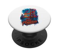 San Francisco Golden Gate Bridge Graffiti Pintura Viajes PopSockets PopGrip Adhesivo