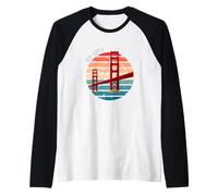 San Francisco Golden Gate Bridge Mi ciudad Cultura americana Camiseta Manga Raglan