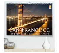 San Francisco Impressionen Tag und Nacht (hochwertiger Premium Wandkalender 2026 DIN A2 quer), Kunstdruck in Hochglanz: Impressionen von einer der schönsten Städte weltweit.