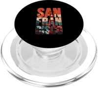 San Francisco Letras Bold Puente Golden Gate Horizonte Retro PopSockets PopGrip para MagSafe