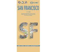 San Francisco, plano callejero plastificado. Escala 1:13.000. Borch.: San Francisco Downtown, Alcatraz Island, Golden Gate Park, San Francisco Bay Area, San Francisco & Region (Borch Map)
