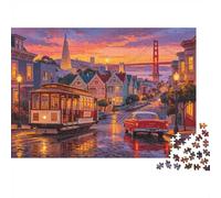 San Francisco Puzzle 1000 Piezas Recycled Golden Gate Bridge Puzzles para niños y niñas Accesorios para Juegos Entre Padres e Hijos Desarrollo de la Inteligencia de niños y niñas Educational 52x3...