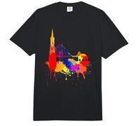 San Francisco Skyline California Arte Colores Vivos EE.UU. Comfort Colors Adult Heavyweight T-Shirt