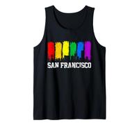 San Francisco Skyline Rainbow LGBTQ Gay Pride Month Regalo Camiseta sin Mangas