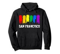 San Francisco Skyline Rainbow LGBTQ Gay Pride Month Regalo Sudadera con Capucha