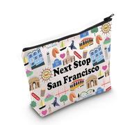 San Francisco Travel Gift Next Stop San Francisco Bolsa de maquillaje San Francisco Viaje Bolsa de cosméticos San Francisco Souvenir Gift, Next Stop San Francisco
