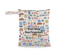 San Francisco Travel Gift Next Stop San Francisco - Bolsa de viaje para comestibles, bolsa de viaje de San Francisco, regalo de San Francisco, Next Stop San Francisco