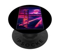 San Francisco Vaporwave Estética Estilo Retro I Love SF PopSockets PopGrip Adhesivo