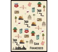 San Francisco Whimsical Icons Notebook/Journal - 7x10