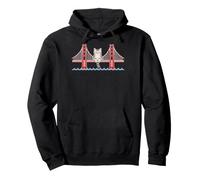 San Franciscos Cat Golden Gates Bridge Cat Reading Books Sudadera con Capucha