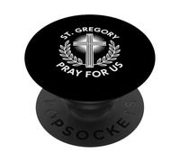 San Gregorio ruega por nosotros patrocinio católico PopSockets PopGrip Adhesivo