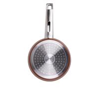 San Ignacio Agros - Sartén de 16cm - Fabricado en Aluminio Forjado - Interior Whitford Quantanium - Recubrimiento Negro - Exterior En Color Terracota - Inducción - Mango Largo De Chapa Lisboa