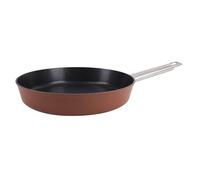 San Ignacio Agros - Sartén de 24cm - Fabricado en Aluminio Forjado - Interior Whitford Quantanium - Recubrimiento Negro - Exterior En Color Terracota - Inducción - Mango Largo De Chapa Lisboa