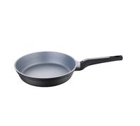 San Ignacio Bistro Grey - Sartén de 24cm - Fabricado en Aluminio Fundido - Interior En Acero Quantanium - Exterior En Negro Mate- Punto Inducción - Mango Soft Touch Negro