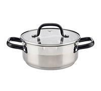 San Ignacio Cacerola 20x8.5 cm con Tapa Acero Inoxidable Apta para inducción Vita