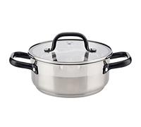 San Ignacio Cacerola 24x10.5 cm con Tapa Acero Inoxidable Apta para inducción Vita