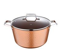 San Ignacio Origen - Cacerola con Tapa de 28cm - Fabricado en Aluminio Forjado - Interior Whitford - Exterior Pintura Resistente Al Calor - Cobre - Punto de Inducción - Mango De Acero Inoxidable