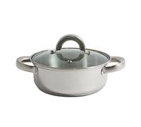 San Ignacio Caesar - Cacerola de Acero con Tapa de Cristal, 28 cm, 7 l, 0,8 mm