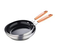 San Ignacio Compact | Juego de sartenes y wok | de aluminio forjado | doble revestimiento | mango de silicona | accesorios de cocina | para todo tipo de fuegos