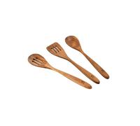San Ignacio Compact - Juego De Utensilios De Cocina De 3 Piezas - Fabricados en Madera De Acacia - 1 Cuchara Ranurada 33cm + 1 Cuchara Sólida 32cm + 1 Cuchara Ranuradacm - Buena Calidad
