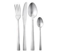 San Ignacio Cubertería de 24 Piezas (6 cucharas + 6 Tenedores + 6 cuchillos + 6 cucharillas) en acero inoxidable mate