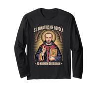 San Ignacio de Loyola Ad Maiorem Dei Gloriam Jesuita católico Manga Larga