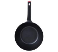 San Ignacio Energy - Wok de 28cm - Fabricado en Aluminio Fundido - Interior Revestimiento Antiadherente - Exterior Revestimiento Resistente Al Calor Negro - Punto Inducción - Mango Soft Touch