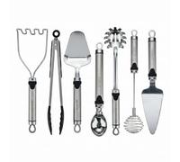 San Ignacio EXPERT Set de 7 Utensilios de cocina en Acero inoxidable -Prensapatatas, Pinzas, Batidor, Servidores y Pala - EXPERT San Ignacio