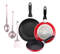 San Ignacio Juego de 3 sartenes Ø16Ø20Ø24cm + 3 utensilios de cocina en acero inoxidable