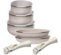 San Ignacio Juego de 5 sartenes y 3 cacerolas aluminio prensado Ø24,28 cm