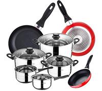 San Ignacio Juego de Batería de cocina de Bateria 8 pcs (cazo)+ 16/20/24 cm, SAN IGNACIO