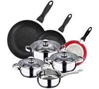 Set 3 Sartenes San Ignacio Ø16cm Ø20cm Ø24cm + Batería Cocina 7 Piezas Acero Inoxidable.