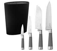 Set de Tacoma universal lavable, gran capacidad, y Juego de 4 cuchillos San Ignacio Premium: Chef, Santoku, Multiusos y Pelador