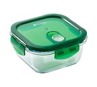 San Ignacio Q4043 Vitoria Fiambrera Hermetica, Cuadrada, 520 ml, de Borosilicato, Verde