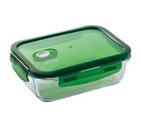 San Ignacio Q4047 Vitoria Fiambrera Hermetica, Rectangular, 640 ml, de Borosilicato, Verde