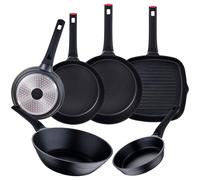 San Ignacio sartenes, 20/24 / 28/30 cm, Wok, Asador, Juego de 4