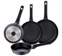 Juego de 4 sartenes 20-24-28-30cm San Ignacio en aluminio fundido.