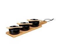 San Ignacio Set 3 bol ceramica negra cuchara y bande colección KINVARA