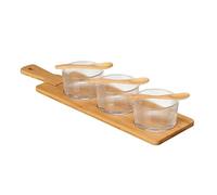 San Ignacio Set 3 bol cristal con cuchara y bandeja colección KINVARA